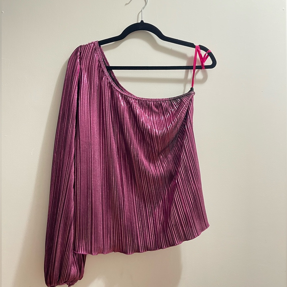 Wrangler Retro Pink Pleated Top